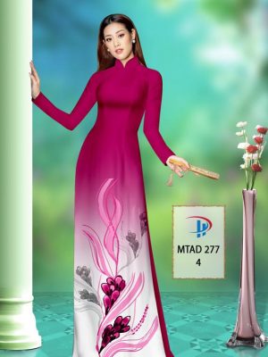 Vải Áo Dài Hoa In 3D Vừa Ra AD MTAD277 26 Vai Ao Dai Hoa In 3D Vua Ra AD MTAD277