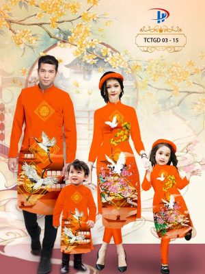 Vải Áo Dài Gia Đình Chim Hạc Mới Ra AD TCTGD03 6 1664935067 236 Vai Ao Dai Gia Dinh Chim Hac Moi Ra AD