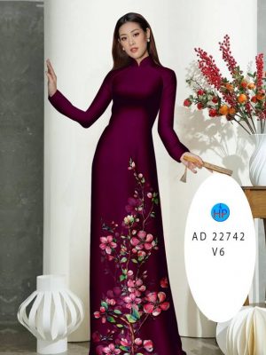 Vải Áo Dài Hoa In 3D Mới Ra AD 22742 19 Vai Ao Dai Hoa In 3D Moi Ra AD 22742