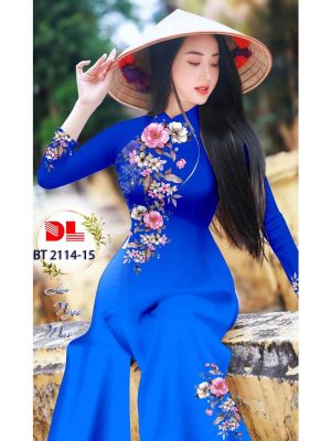 Vải Áo Dài Hoa In 3D Mới Ra AD BT2114 6 Vai Ao Dai Hoa In 3D Moi Ra AD BT2114