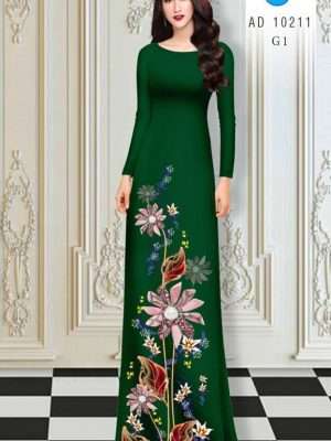 Vải Áo Dài Hoa In 3D Độc Đáo AD 10211 19 Vai Ao Dai Hoa In 3D Doc Dao AD 10211