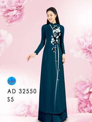 Vải Áo Dài Hoa In 3D Kiểu Mới AD 32550 19 Vai Ao Dai Hoa In 3D Kieu Moi AD 32550