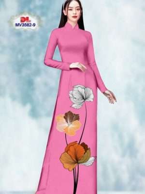 Vải Áo Dài Hoa In 3D Kiểu Mới AD MV3582 11 Vai Ao Dai Hoa In 3D Kieu Moi AD MV3582