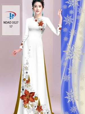 Vải Áo Dài Hoa In 3D Kiểu Mới AD NDAD3527 26 Vai Ao Dai Hoa In 3D Kieu Moi AD NDAD3527