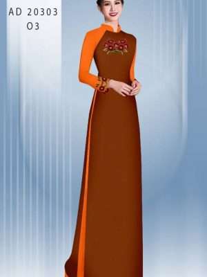 Vải Áo Dài Hoa In 3D Mới Ra AD 20303 2 Vai Ao Dai Hoa In 3D Moi Ra AD 20303