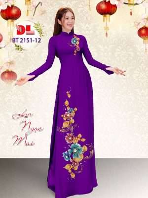 Vải Áo Dài Hoa In 3D Mới Ra AD BT2151 18 Vai Ao Dai Hoa In 3D Moi Ra AD BT2151