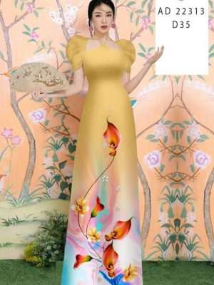 Vải Áo Dài Hoa Ly Kiểu Mới AD 22313 20 Vai Ao Dai Hoa Ly Kieu Moi AD 22313