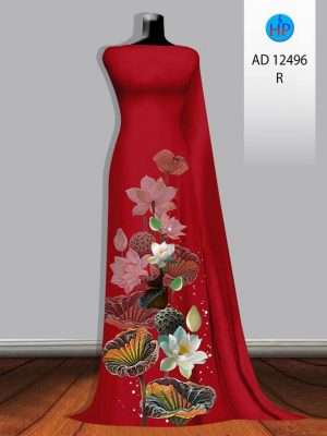 Vải Áo Dài Hoa Sen Vừa Ra AD 12496 24 Vai Ao Dai Hoa Sen Vua Ra AD 12496