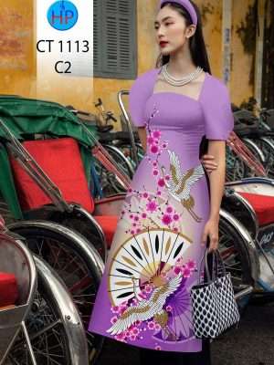 Vải Áo Dài Hoa Đào Chim Hạc Mới Ra AD CT1113 21 1671166049 48 Vai Ao Dai Hoa Dao Chim Hac Moi Ra AD