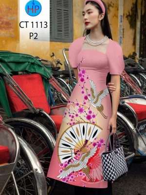 Vải Áo Dài Hoa Đào Chim Hạc Mới Ra AD CT1113 34 1671166093 420 Vai Ao Dai Hoa Dao Chim Hac Moi Ra AD
