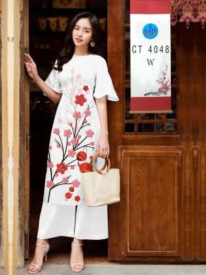 Vải Áo Dài Hoa Đào Đón Tết Thiết Kế 2022 AD 4048 22 1671427370 558 Vai Ao Dai Hoa Dao Don Tet Thiet Ke 2022