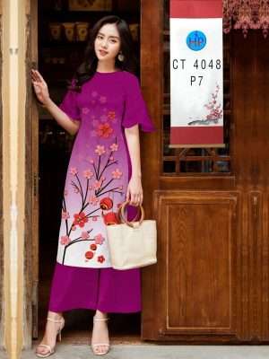 Vải Áo Dài Hoa Đào Đón Tết Thiết Kế 2022 AD 4048 28 1671427374 18 Vai Ao Dai Hoa Dao Don Tet Thiet Ke 2022