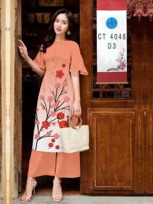 Vải Áo Dài Hoa Đào Đón Tết Thiết Kế 2022 AD 4048 33 1671427377 62 Vai Ao Dai Hoa Dao Don Tet Thiet Ke 2022
