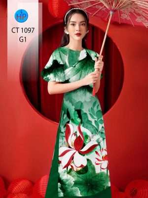 Vải Áo Dài Cách Tân Hoa Sen Thiết Kế 2022 AD CT1097 18 Vai Ao Dai Cach Tan Hoa Sen Thiet Ke 2022