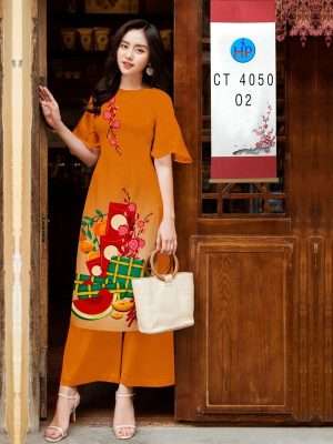 Vải Áo Dài Đón Tết Kiểu Mới AD CT4050 20 Vai Ao Dai Don Tet Kieu Moi AD CT4050