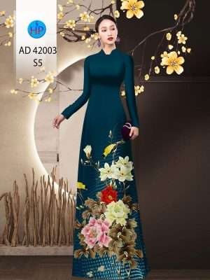 Vải Áo Dài Hoa Cúc Đại Đóa Vừa Ra AD 42003 21 Vai Ao Dai Hoa Cuc Dai Doa Vua Ra AD