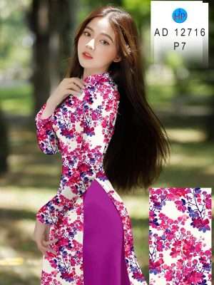 Vải Áo Dài Hoa Đều Kiểu Mới AD 12716 19 Vai Ao Dai Hoa Deu Kieu Moi AD 12716