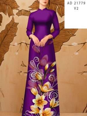 Vải Áo Dài Hoa In 3D Độc Đáo AD 21779 19 Vai Ao Dai Hoa In 3D Doc Dao AD 21779
