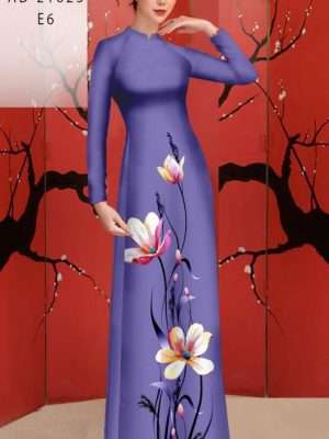 Vải Áo Dài Hoa In 3D Mới Ra AD 21823 20 Vai Ao Dai Hoa In 3D Moi Ra AD 21823