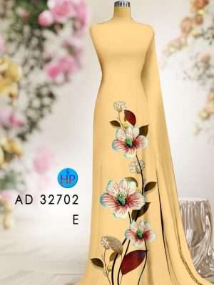 Vải Áo Dài Hoa In 3D Mới Ra AD 32702 20 Vai Ao Dai Hoa In 3D Moi Ra AD 32702
