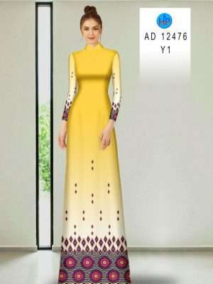 Vải Áo Dài Hoa In 3D Thiết Kế 2022 AD 12476 19 Vai Ao Dai Hoa In 3D Thiet Ke 2022 AD