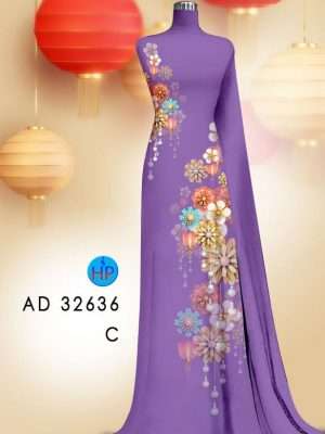 Vải Áo Dài Hoa In 3D Vừa Ra AD 32636 19 Vai Ao Dai Hoa In 3D Vua Ra AD 32636