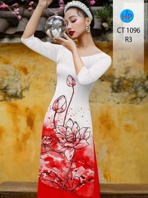 Vai Ao Dai Hoa Sen Doc Dao AD CT1096
