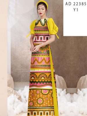 Vải Áo Dài Hoa Văn Độc Đáo AD 22385 19 Vai Ao Dai Hoa Van Doc Dao AD 22385