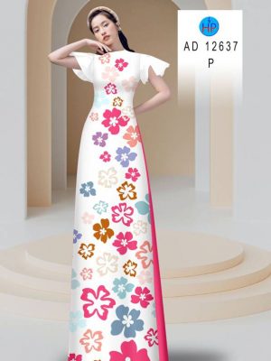 Vải Áo Dài Hoa In 3D Độc Đáo AD 12637 23 Vai Ao Dai Hoa In 3D Doc Dao AD 12637