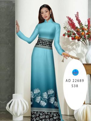 Vải Áo Dài Hoa In 3D Độc Đáo AD 22689 20 Vai Ao Dai Hoa In 3D Doc Dao AD 22689