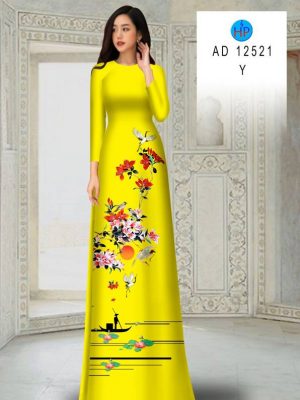 Vải Áo Dài Hoa In 3D Vừa Ra AD 12521 34 Vai Ao Dai Hoa In 3D Vua Ra AD 12521