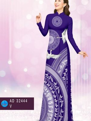 Vải Áo Dài Trống Đồng Và Chim Hạc Độc Đáo AD 32444 22 1675476544 611 Vai Ao Dai Trong Dong Va Chim Hac Doc Dao