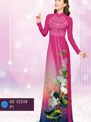 Vải Áo Dài Hoa Sen Thiết Kế 2023 AD 32249 42 1676514214 714 Vai Ao Dai Hoa Sen Thiet Ke 2023 AD 32249