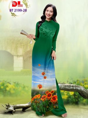 1677117764 564 Vai Ao Dai Hoa Cuc Thiet Ke 2023 AD BT2199