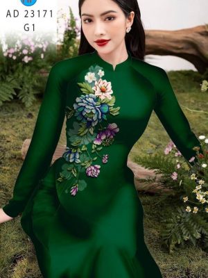 Vai Ao Dai Hoa Cam Chuong Doc Dao AD 23171