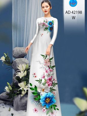Vải Áo Dài Hoa In 3D Độc Đáo AD 42198 20 Vai Ao Dai Hoa In 3D Doc Dao AD 42198