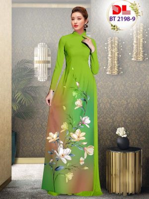 Vải Áo Dài Hoa In 3D Độc Đáo AD BT2198 13 Vai Ao Dai Hoa In 3D Doc Dao AD BT2198