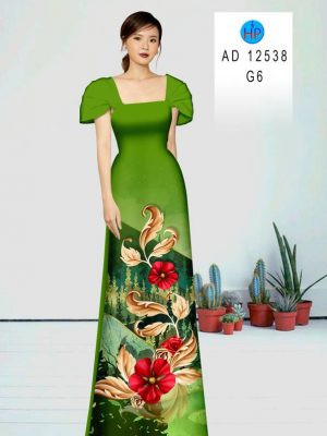Vải Áo Dài Hoa In 3D Kiểu Mới AD 12538 19 Vai Ao Dai Hoa In 3D Kieu Moi AD 12538