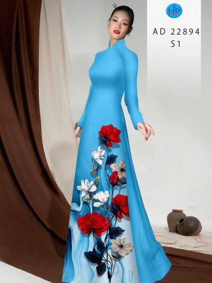 Vải Áo Dài Hoa In 3D Kiểu Mới AD 22894 22 Vai Ao Dai Hoa In 3D Kieu Moi AD 22894