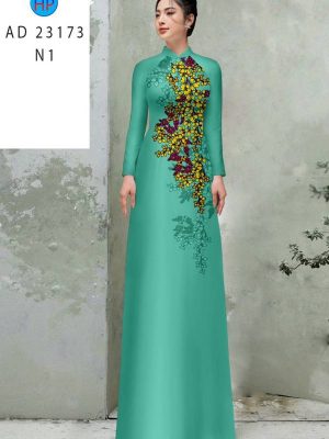 Vải Áo Dài Hoa In 3D Kiểu Mới AD 23173 19 Vai Ao Dai Hoa In 3D Kieu Moi AD 23173