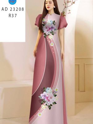 Vải Áo Dài Hoa In 3D Mới Ra AD 23208 19 Vai Ao Dai Hoa In 3D Moi Ra AD 23208