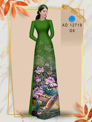 Vải Áo Dài Hoa Sen Mới Ra AD 12718 19 Vai Ao Dai Hoa Sen Moi Ra AD 12718