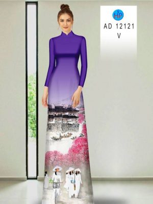 Vải Áo Dài Phong Cảnh Vừa Ra AD 12121 19 Vai Ao Dai Phong Canh Vua Ra AD 12121
