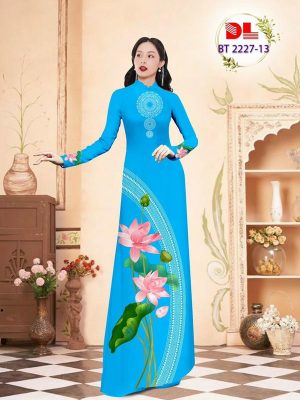 Vải Áo Dài Hoa Sen Và Trống Đồng Độc Đáo AD BT2227 21 1678863039 932 Vai Ao Dai Hoa Sen Va Trong Dong Doc Dao
