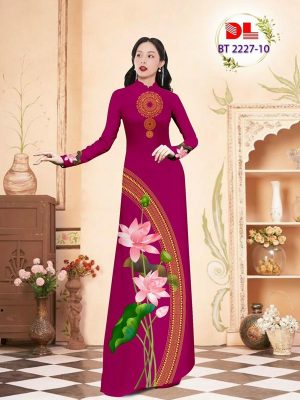 Vải Áo Dài Hoa Sen Và Trống Đồng Độc Đáo AD BT2227 24 1678863043 858 Vai Ao Dai Hoa Sen Va Trong Dong Doc Dao