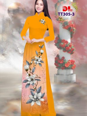 Vải Áo Dài Hoa In 3D Độc Đáo AD TT305 17 Vai Ao Dai Hoa In 3D Doc Dao AD TT305