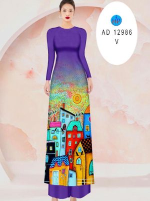 Vải Áo Dài Phong Cảnh Độc Đáo AD 12986 19 Vai Ao Dai Phong Canh Doc Dao AD 12986