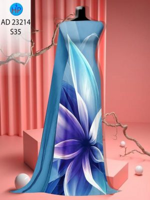 Vải Áo Dài Hoa In 3D Kiểu Mới AD 23214 19 Vai Ao Dai Hoa In 3D Kieu Moi AD 23214