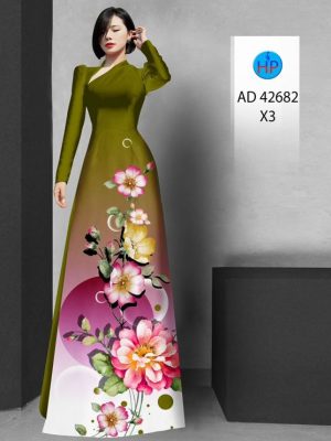 Vải Áo Dài Hoa In 3D Thiết Kế 2023 AD 42682 20 Vai Ao Dai Hoa In 3D Thiet Ke 2023 AD