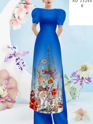 Vải Áo Dài Hoa In 3D Độc Đáo AD 23260 19 Vai Ao Dai Hoa In 3D Doc Dao AD 23260